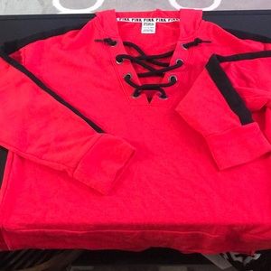 XS PINK HOODED SWEATSHIRT